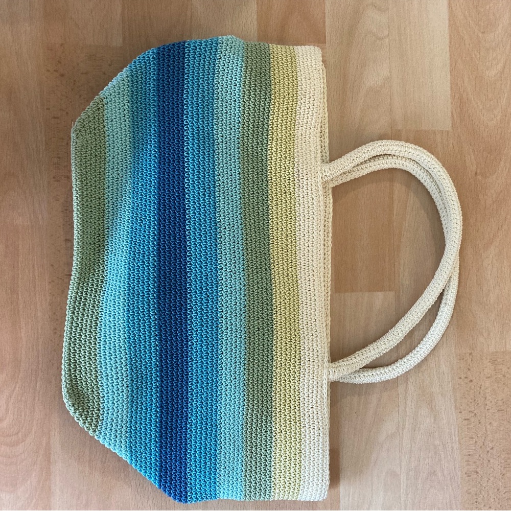 Vintage crochet shoulder tote